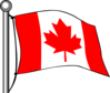 Canadian Flag On Pole Clip Art